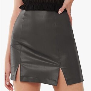 Vegan Leather Skirt